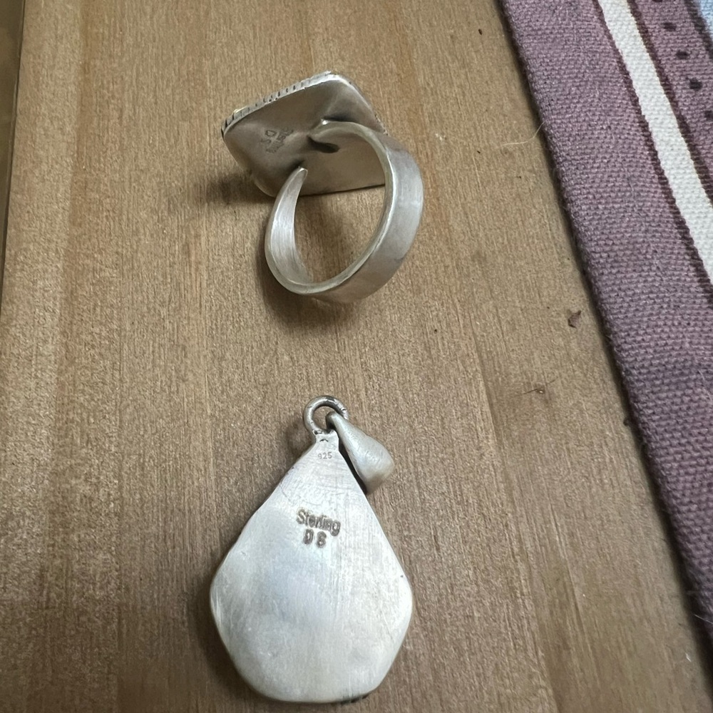 Turquoise pendant and ring